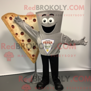 Silver Pizza Slice mascot...