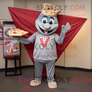 Silver Pizza Slice mascot...