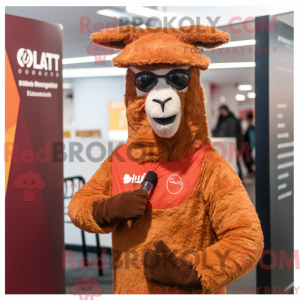 Rust Llama mascot costume...