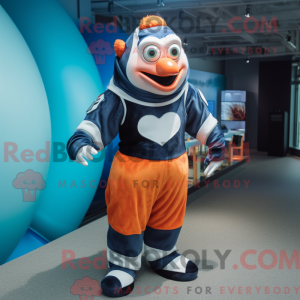 Navy Clown Fish mascot...