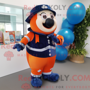 Navy Clown Fish mascot...