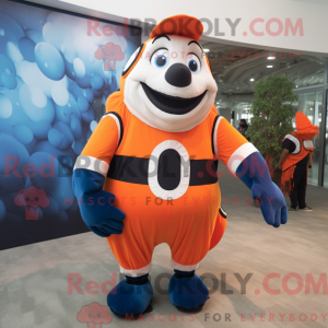 Navy Clown Fish mascot...