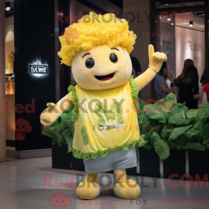 Yellow Caesar Salad mascot...