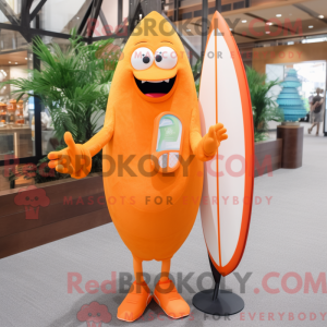 Orange Surfboard mascot...