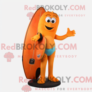 Orange Surfboard mascot...