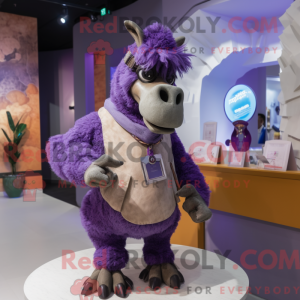 Purple Camel mascot costume...