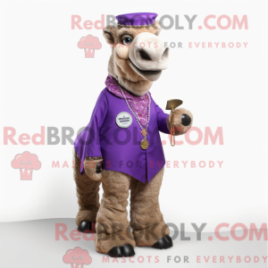 Purple Camel mascot costume...