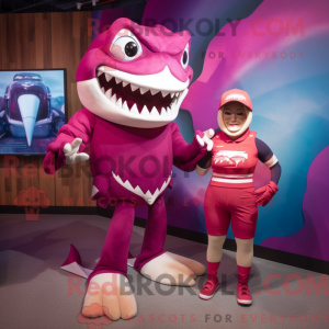 Magenta Megalodon mascot...
