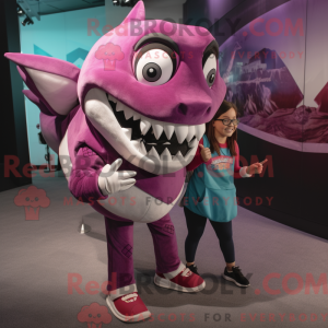 Magenta Megalodon maskot...
