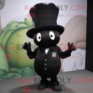 Sort majroe maskot kostume...