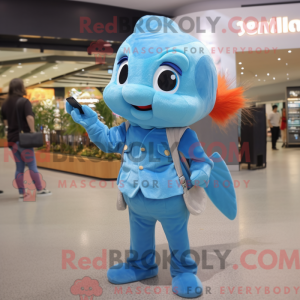 Sky Blue Goldfish mascot...