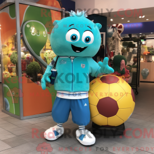 Turkis fotboll maskot...