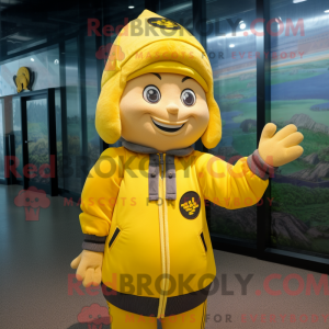 Gul heks maskot kostyme...