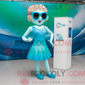 Cyan Irish Dancer mascot...