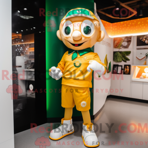 Gold Irish Flag mascot...