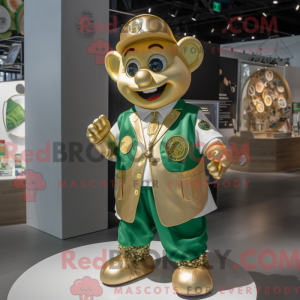 Gold Irish Flag mascot...