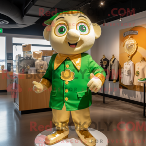 Gold Irish Flag mascot...