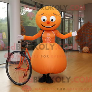 Orange Unicyclist maskot...