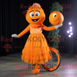Orange Unicyclist maskot...