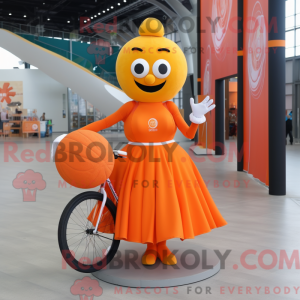 Orange Unicyclist mascot...
