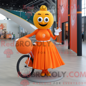 Orange Unicyclist maskot...