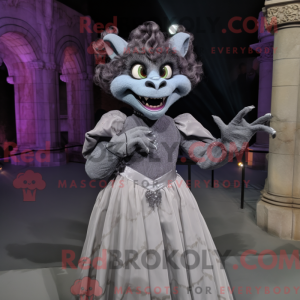 Grå Gargoyle maskot kostume...