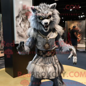 Gray Werewolf mascot...