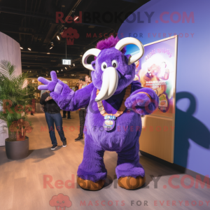Purple Mammoth mascot...