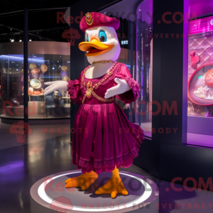 Magenta Muscovy Duck maskot...