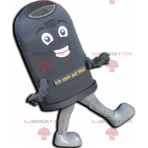 Gigantische mascotte zwart afval. Dumpster mascotte -