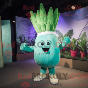 Cyan majroe maskot kostume...