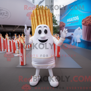 Hvid pommes frites maskot...