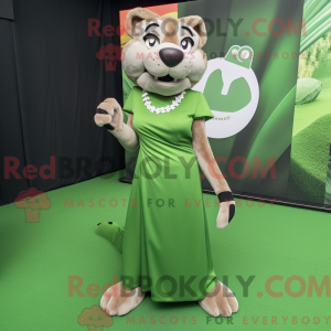 Oliven Puma maskot kostyme...