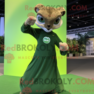 Oliven Puma maskot kostume...