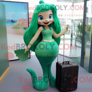 Forest Green Mermaid mascot...