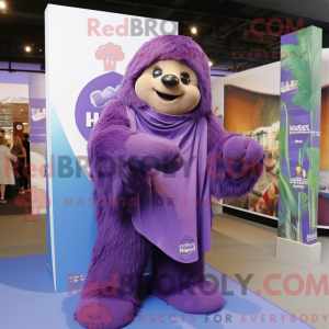 Lilla Giant Sloth maskot...