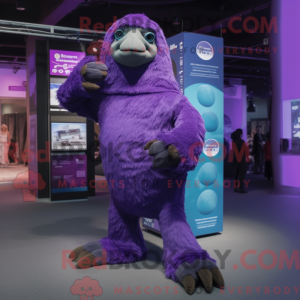 Purple Giant Sloth mascot...