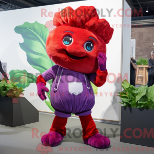 Red Cabbage mascot costume...