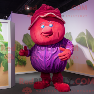 Rode Kool mascotte kostuum...