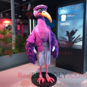 Lila Flamingo Maskottchen...