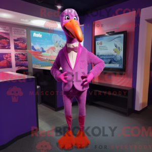 Purple Flamingo mascot...