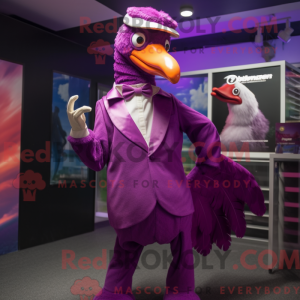 Purple Flamingo mascot...