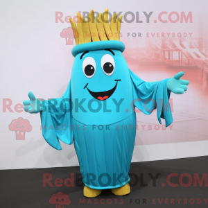 Cyan pommes frites maskot...