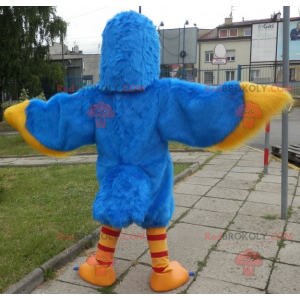 Blauwe en gele vogel mascotte. Adelaar mascotte - Redbrokoly.com
