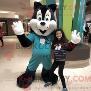 Postava maskota Teal Skunk...