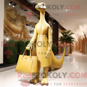 Gold Diplodocus mascot...