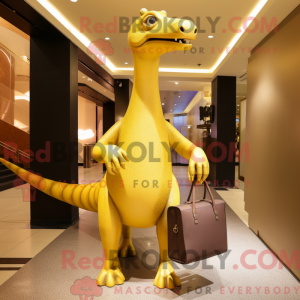 Guld Diplodocus maskot...