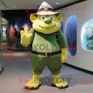 Green Ogre maskot kostume...