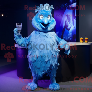 Blue Chicken mascot costume...