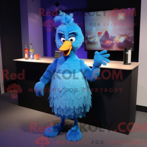 Blaues Huhn Maskottchen...
